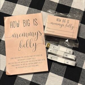 Baby Shower Game Set - How Big is Mommy's Belly